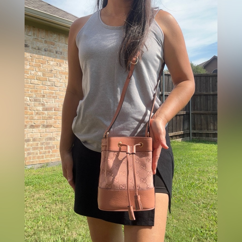 Gucci Ophidia Rose Pink Mini Bucket Bag